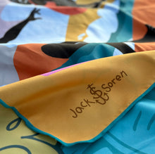 surfer towel by jack soren, corner close up