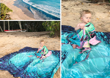 Fall in love with the Teamwork Surfer Towel Blanket! Designed in Hawaii, quick drying, and the perfect present! 