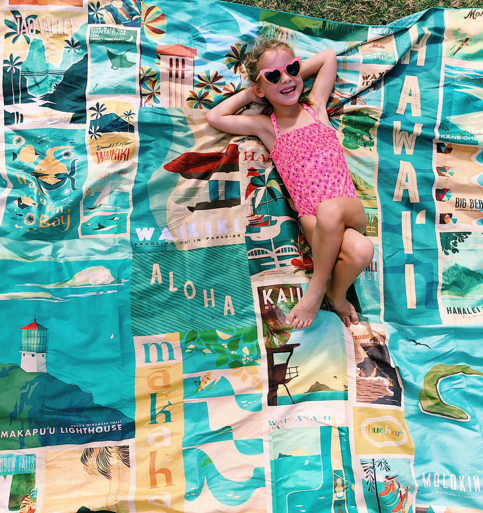 その他 ALOHA MODERN  beach blanket squarealohaainablanketnickkuch