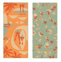 front and back of towel design, artist rendering