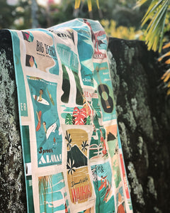 The Destination Towel is vintage chic and the best beach accessory! Fast drying, easy to travel with, and totally stylish to match any vibe! 